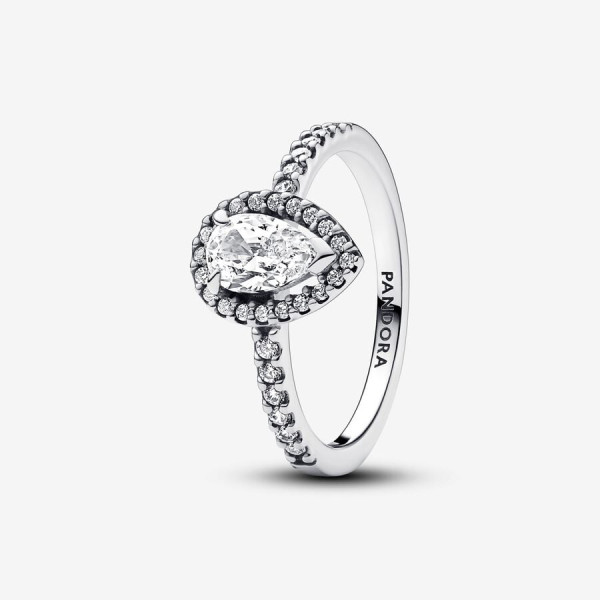 Pandora Sprankelende Peer Halo Ring 192835C01-56