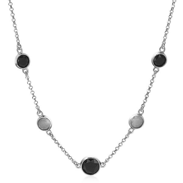 Zinzi - Zilveren Collier ZIC1937 Fantasie - met Kleurstenen