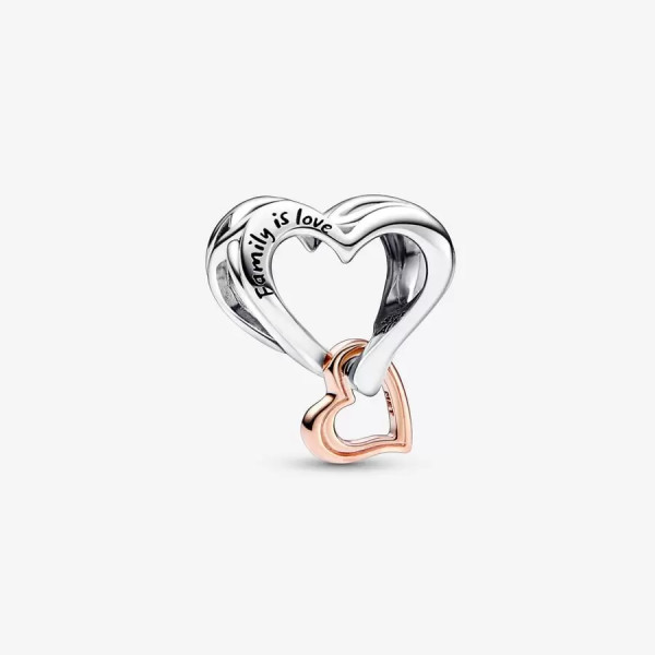 Pandora Tweekleurige Opengewerkte Oneindigheid Hart bedel 782642C00