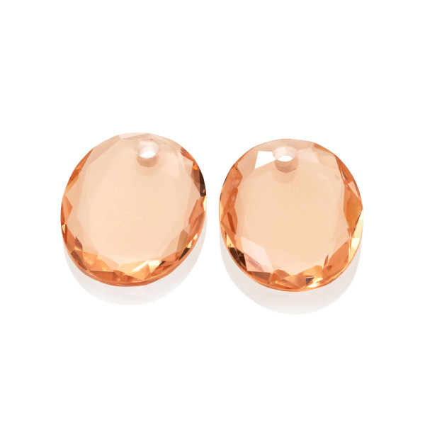 Sparkling Jewels Champagne Quartz Large Oval oorbel edelstenen EAGEM42-RO
