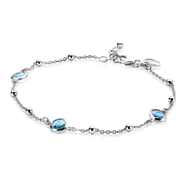 Zinzi - Zilveren Armband ZIA1550B Blauwe Swarovski