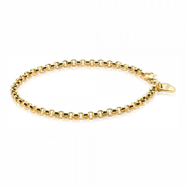 Zinzi - Zilveren Jasseron Armband ZIA1009G Goudkleurig