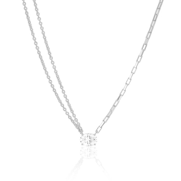 Sif Jakobs Zilveren Ketting Ellisse Uno met Zirkonia SJ-N2331-CZ