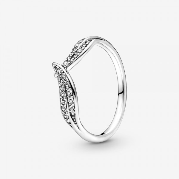 Pandora - Zilveren Ring 199533C01-54 Sprankelende Bladeren