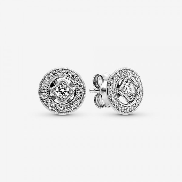 Pandora - Zilveren Oorknopjes 290721CZ Vintage Cirkel