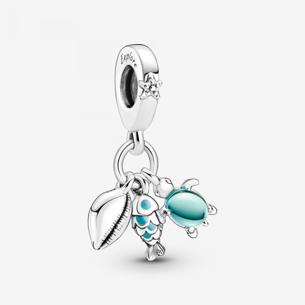 Pandora Moments - Hangbedel Schildpad Vis Schelp 791697C01