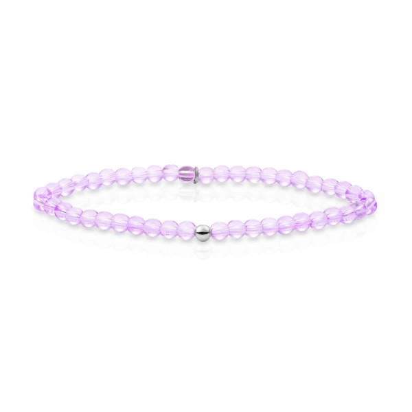 Sprakling Jewels - Saturn Armband SB-GEM41-ADD-4MM Violet Quartz - Small