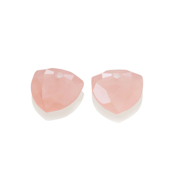 Rose Quartz Trillion Cut oorbel edelstenen EAGEM13-TRI