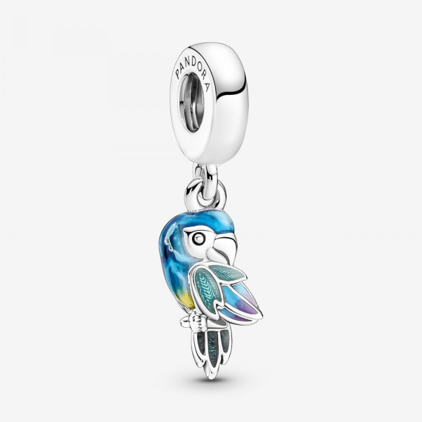 Pandora Moments - Zilveren Hangbedel Oerwoud Paradijs Papegaai - Jungle Paradise 791679C01
