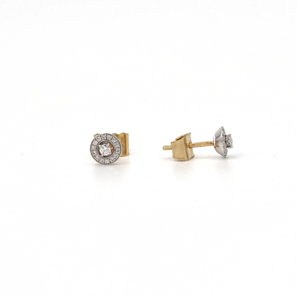 Briljant - Gouden Oorknoppen 0,14crt H/si Diamant