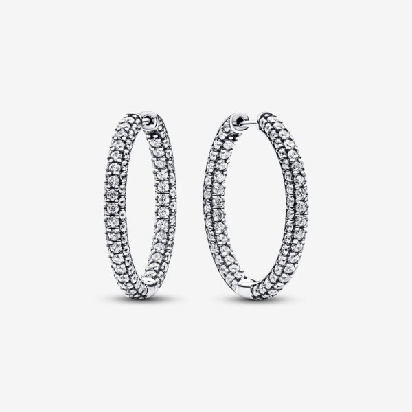 Pandora Timeless Enkele Rij Pavé Oorringen 293016C01