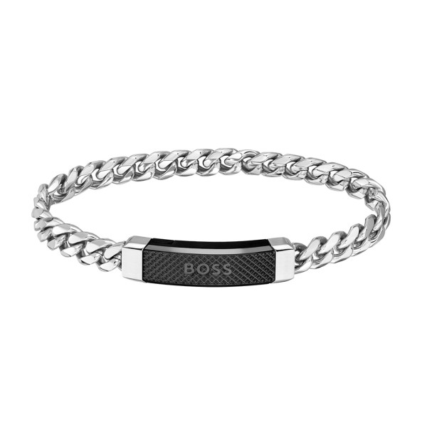 Hugo Jewels zilverkleurige Benett armband HBJ1580260