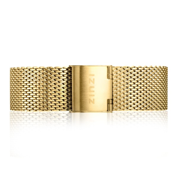Zinzi Retro RETBAND13 stalen mesh horlogeband zilvergekleurd 18mm