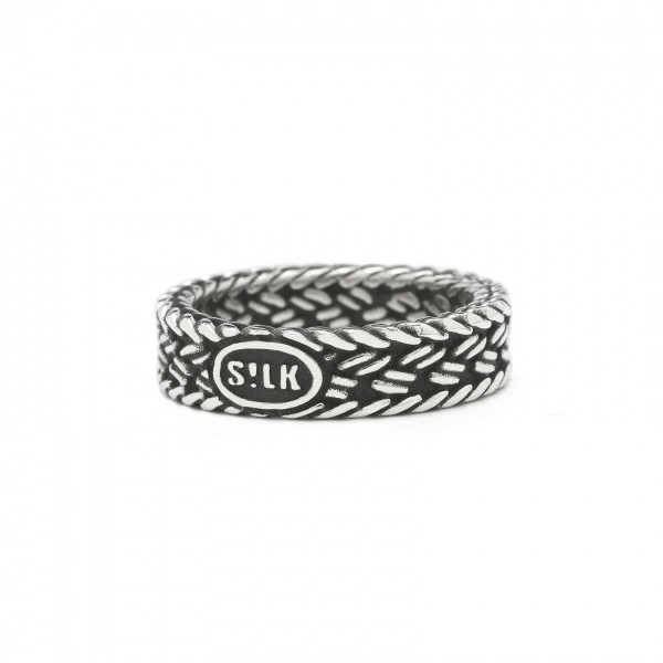Silk - Mesh Zilveren Ring - 152. mt18,5