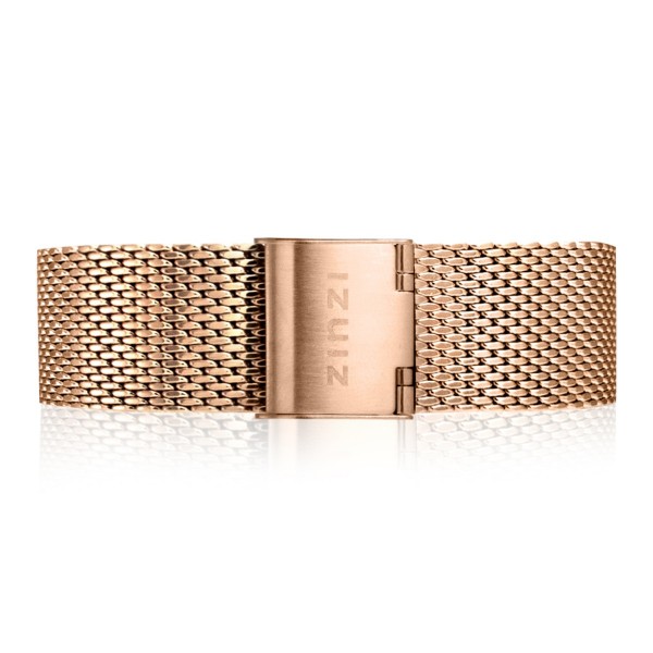 Zinzi - Retro RETBAND2 Stalen Mesh Horlogeband Rosékleurig - 18mm