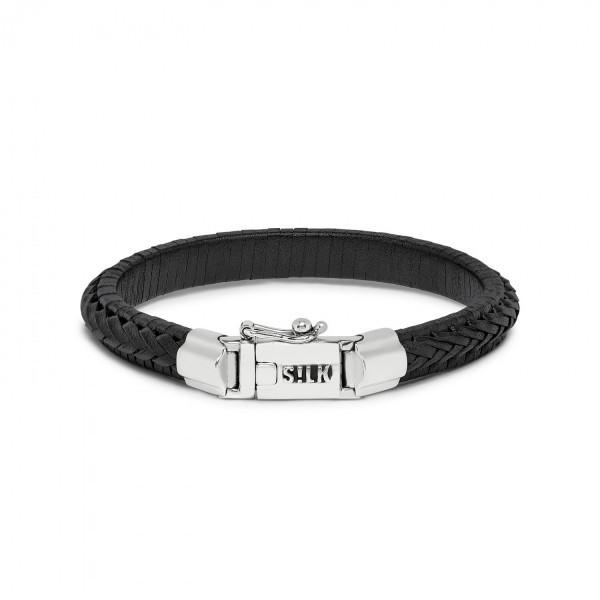 Silk - Weave 171BLK.21 Zwart Gevlochten Leer
