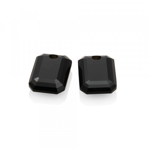Sparkling Jewels - Baguette Oorbel Edelstenen EAGEM07-EC Onyx