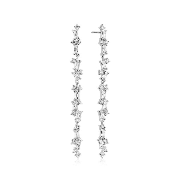 Sif Jakobs Antella Lungo oorbel met witte zirkonia (60 mm) E0322-CZ