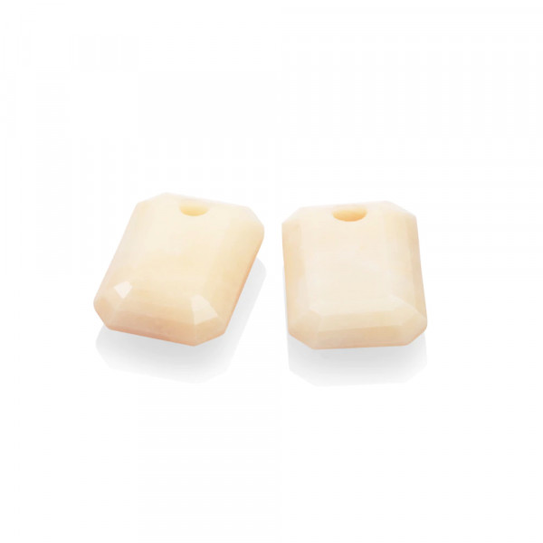 Sparkling Jewels - Creoolhangers Edelstenen EAGEM48-EC Beige Agaat