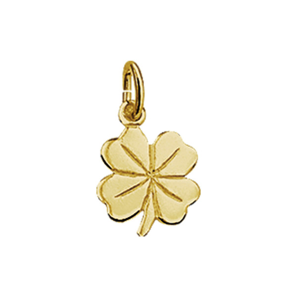 Klaver Vier - 14 karaat geelgouden bedel / hanger - 8mm