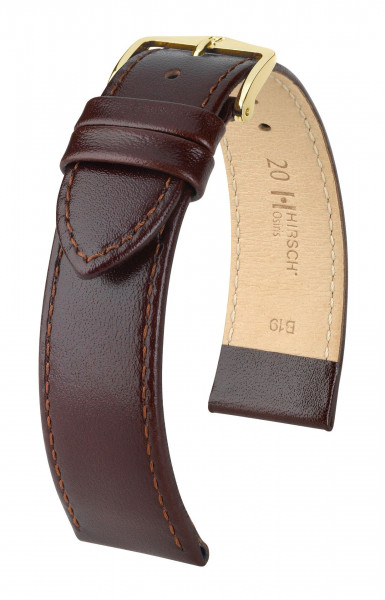 Hirsch Osiris Horlogeband Donkerbruin 24mm