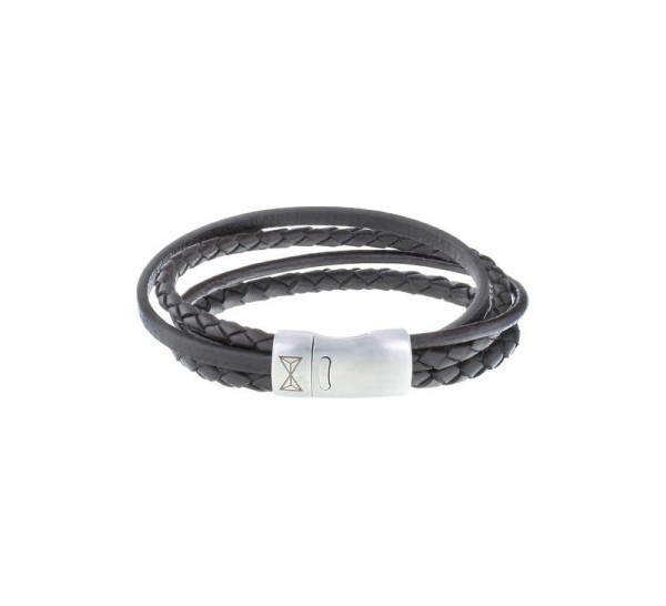 Aze Jewels - Armband AZ-BL003-B-210 Multi Leer - Bruin