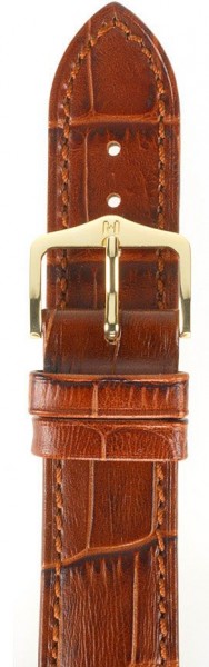 Hirsch Duke Horlogeband Goudbruin 18mm