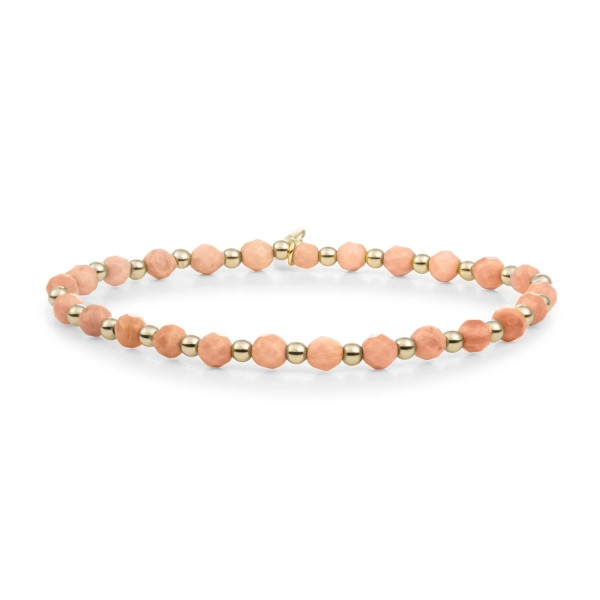 Sparkling Jewels - Interstellar Armband SBG-GEM32-3MM-MIX Peach Rhodonite