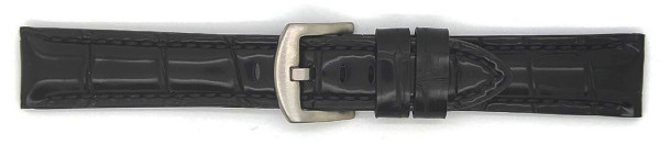 Horlogeband van zwaar Kalfsleer met Alligator print 11602000 22 mm