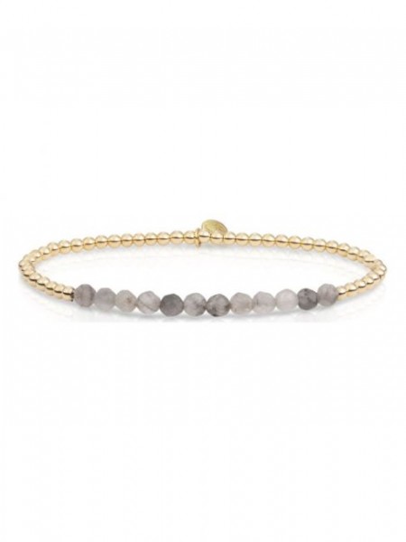 Sparkling Jewels - Black Rutilated Quartz Universe Armband - SBG-GEM34-3MM-LINE