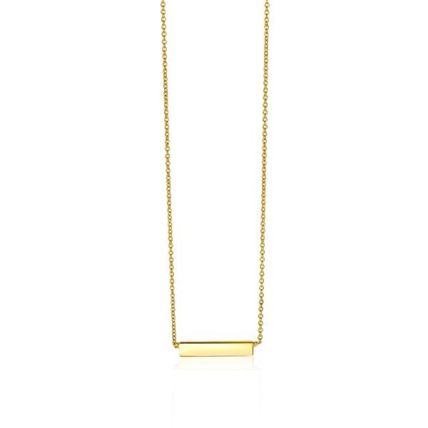 Zinzi - Gouden Collier ZGC176 Glad Plaatje