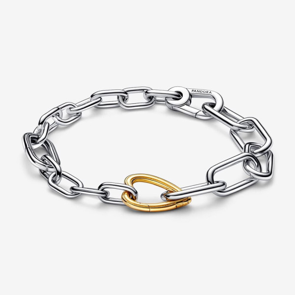 Pandora ME tweekleurig schakelarmband met hartvormige schakel 562527C00-4