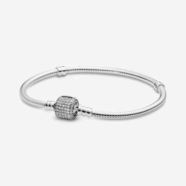 Pandora Moments - Zilveren Armband 21 cm Sprankelende Snake - 590723CZ
