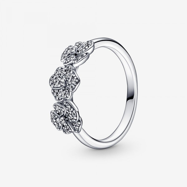 Pandora Ring Drie Viooltjes 190786C01