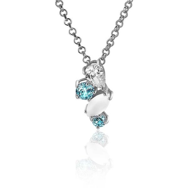 Zinzi - Zilveren Collier ZIH2189 Speelse Vormen