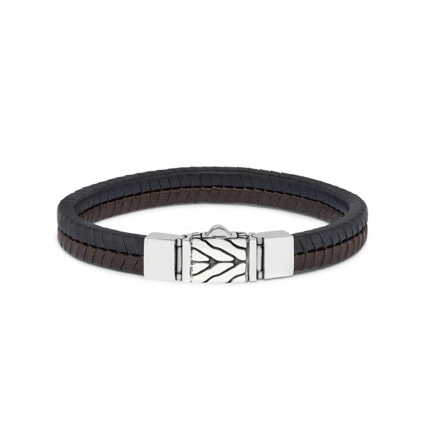 Silk - Chevron 157BBR.20 Zwart/Brui Leer