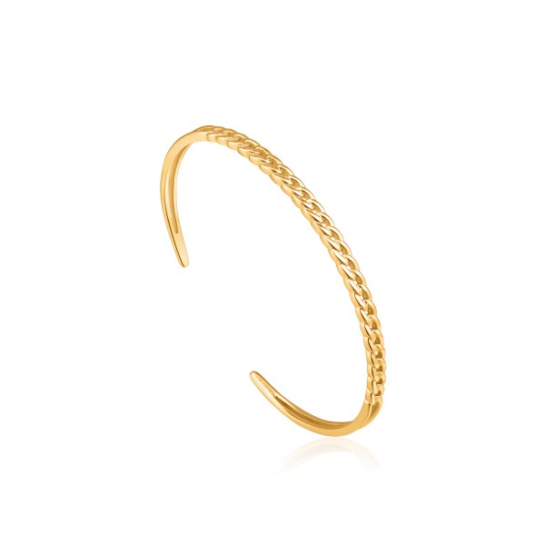 Ania Haie - Zilveren Armband B021-05G Goudkleurig - Curb Chain Cuff