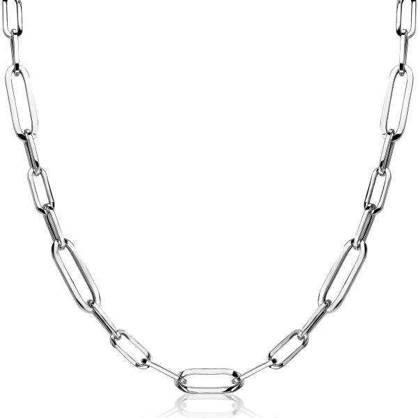 Zinzi - Zilveren Collier ZIC1990 Ovale Closed For Ever Schakels