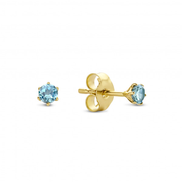 Jackie - Gouden Oorknopjes JKE20.008 Topaz