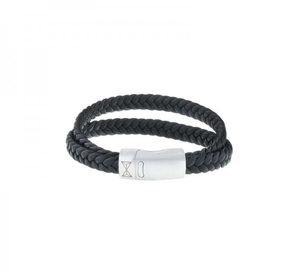 Aze Jewels - Armband AZ-BL008-A-210 Multi Gevlochten Leer - Zwart