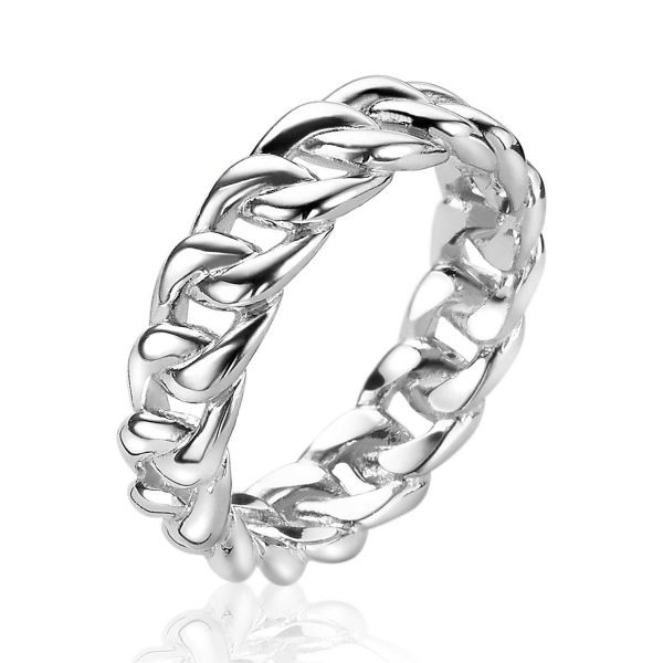 Zinzi - Zilveren Ring ZIR2117-54 Gourmetschakels