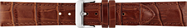 Horlogeband Kalfsleer met Alligator print 16 mm