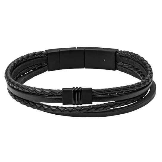 Fossil Vintage Casual Armband Heren JF03098001 Leder RVS