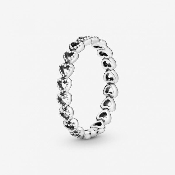 Pandora - Zilveren Ring 190980-52 Hartjes