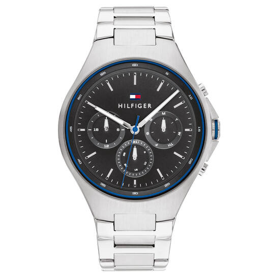 Tommy Hilfiger JUSTIN Zilverkleurige Herenhorloge 44 mm TH1792054