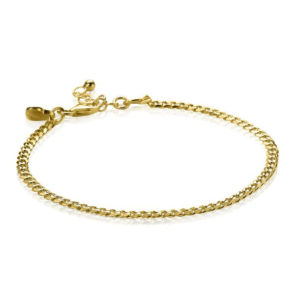 ZINZI Goudkleurige Gourmet armband 3 mm ZIA1418G