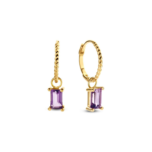 Jackie Gouden Medina Amethyst Hoops JKE22.156