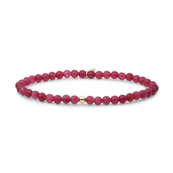 Sparkling Jewels - Saturn Small Armband SBG-GEM49-ADD-4MM Fuchsia Jade