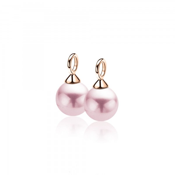 Zinzi - Zilveren Creoolhangers ZICH266RR Rosékleurig - Roze
