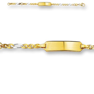 Goud Bicolor Graveer Armband 4203704